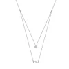 Lotus Silver Collier et pendentif Trendy LP1680-1-3 - Collier et pendentif Argent Double Chaine Cœur Et Infini Femme | Femme Collier Et Pendentif