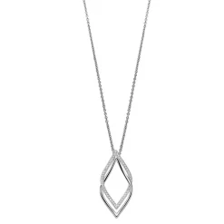 Lotus Silver Collier et pendentif Pure Essentiel LP1791-1-1 - Collier et pendentif Argent Deux Losanges 32mm Femme | Femme Collier Et Pendentif