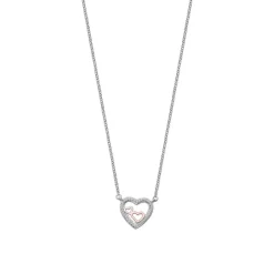 Lotus Silver Collier et pendentif LP1856-1/1 - coeur cv moments Argent Femme | Femme Collier Et Pendentif