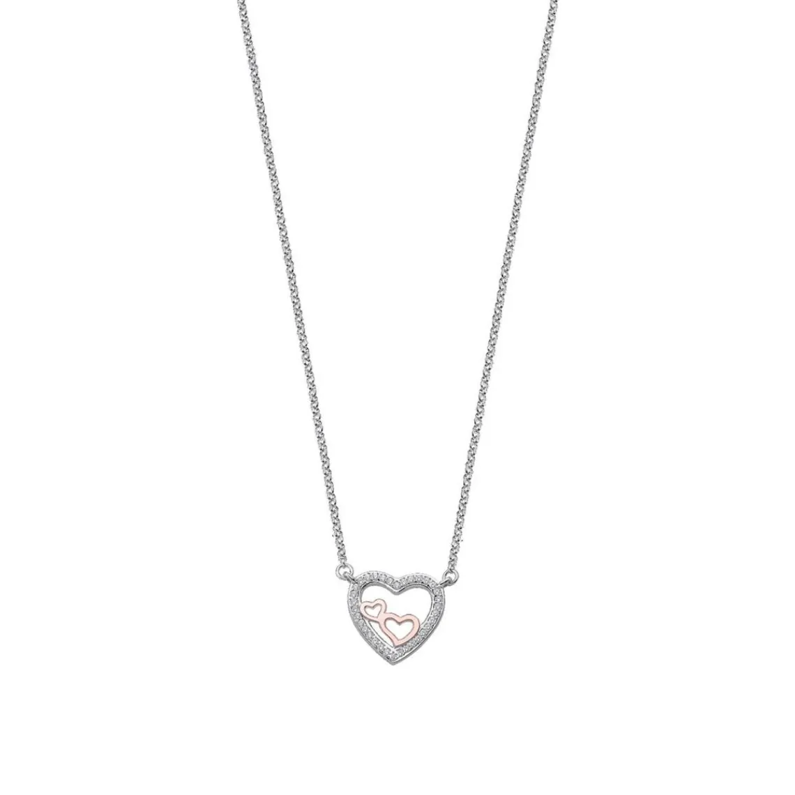 Lotus Silver Collier et pendentif LP1856-1/1 - coeur cv moments Argent Femme | Femme Collier Et Pendentif