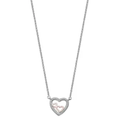 Lotus Silver Collier et pendentif LP1856-1/1 - coeur cv moments Argent Femme | Femme Collier Et Pendentif