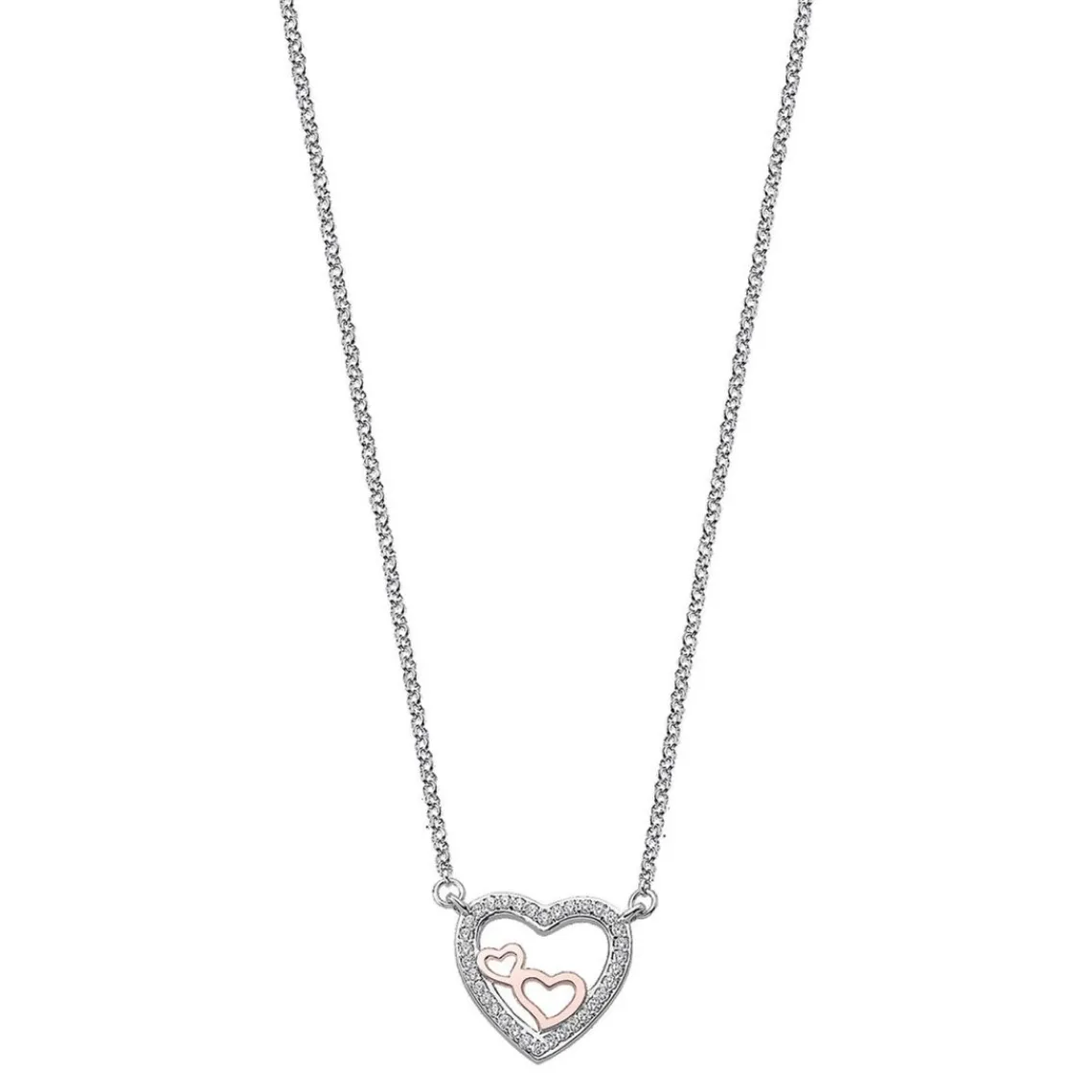 Lotus Silver Collier et pendentif LP1856-1/1 - coeur cv moments Argent Femme | Femme Collier Et Pendentif