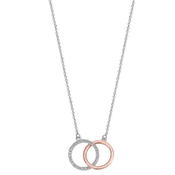 Lotus Silver Collier et pendentif LP1955-1/1 - 2 cercles moments Argent Femme | Femme Collier Et Pendentif