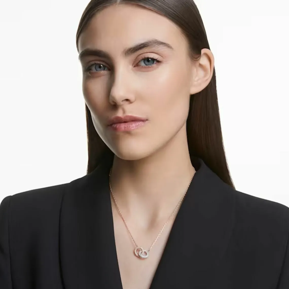 Swarovski Bijoux Collier et pendentif 5414999 - Acier Doré Rose Cristaux Swarovski Femme | Femme Collier Et Pendentif