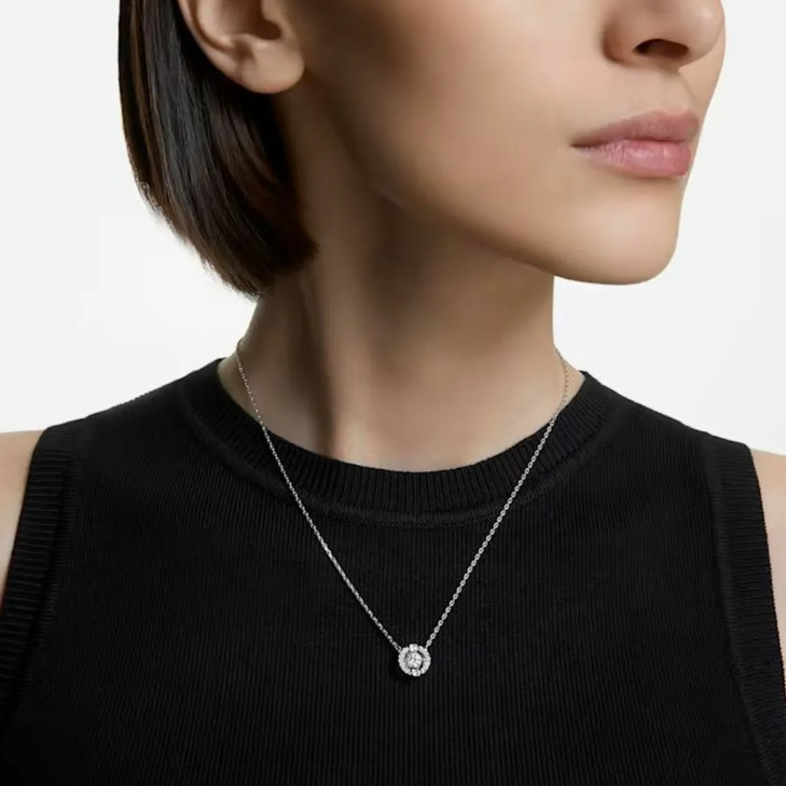 Swarovski Bijoux Collier et pendentif Swarovski 5286137 - Collier et pendentif Acier Cristal Argenté Femme | Femme Collier Et Pendentif
