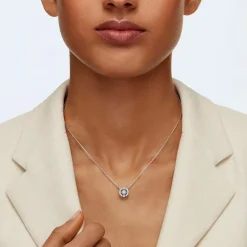 Swarovski Bijoux Collier et pendentif Swarovski 5279425 - Collier et pendentif Acier Cristal Bleu Femme | Femme Collier Et Pendentif