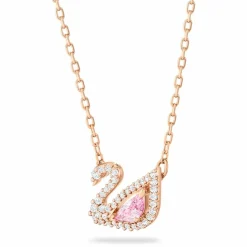 Swarovski Bijoux Collier et pendentif Swarovski 5469989 - Collier et pendentif Cigne Doré Rose Femme | Femme Collier Et Pendentif