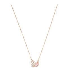 Swarovski Bijoux Collier et pendentif Swarovski 5469989 - Collier et pendentif Cigne Doré Rose Femme | Femme Collier Et Pendentif