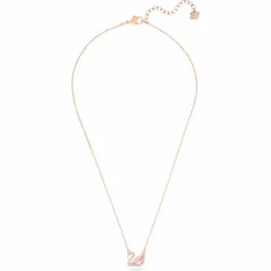 Swarovski Bijoux Collier et pendentif Swarovski 5469989 - Collier et pendentif Cigne Doré Rose Femme | Femme Collier Et Pendentif