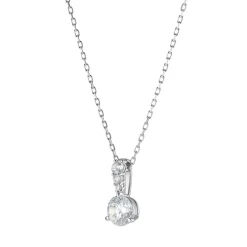 Swarovski Bijoux Collier et pendentif Swarovski 5472635 - Pendentif Solitaire Métal Rhodié et Cristaux Étincelants Femme | Femme Collier Et Pendentif
