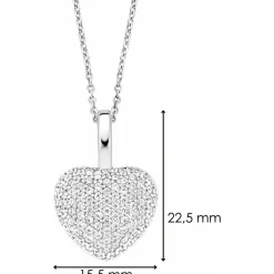 Ti Sento Collier et pendentif 6745ZI - Collier et pendentif Argent Cristaux Femme | Femme Collier Et Pendentif