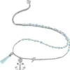 Guess Bijoux Collier et pendentif UBN85113 - Talisman Acier Bleu ciel Et pendentif Ancre Femme | Femme Collier Et Pendentif