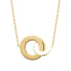 Maison de la Bijouterie Collier fantaisie double rond Femme plaqué or UYZZ6445 | Femme Collier Et Pendentif