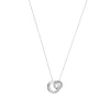 Maison de la Bijouterie Collier fantaisie double rond martelé Femme WYZ63U45 Argent | Femme Collier Et Pendentif