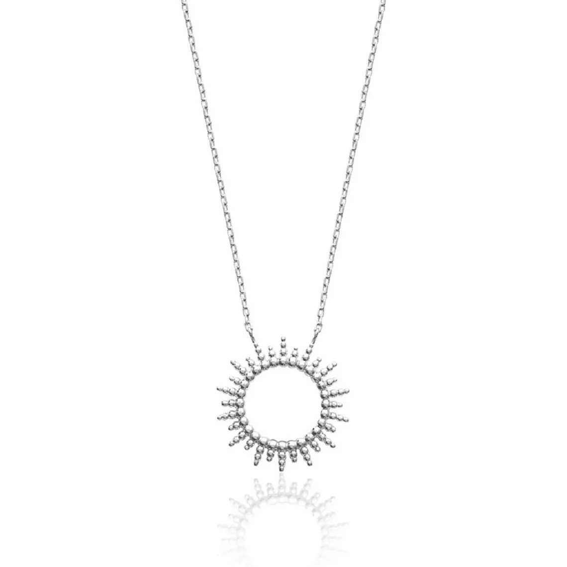 Maison de la Bijouterie Collier fantaisie soleil Femme argent WYZ60Y45 | Femme Collier Et Pendentif