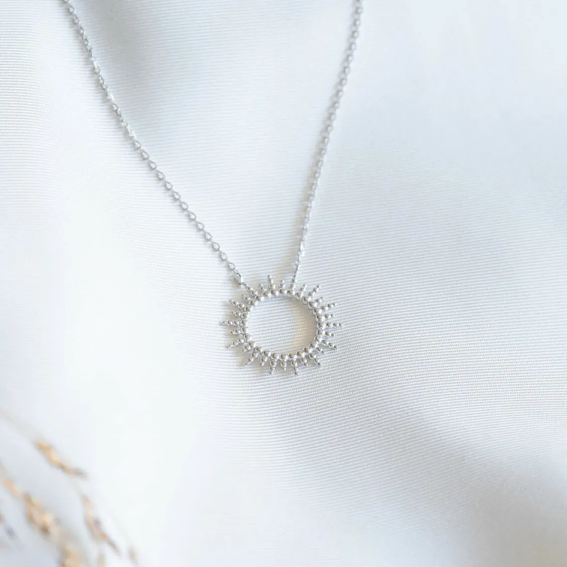 Maison de la Bijouterie Collier fantaisie soleil Femme argent WYZ60Y45 | Femme Collier Et Pendentif