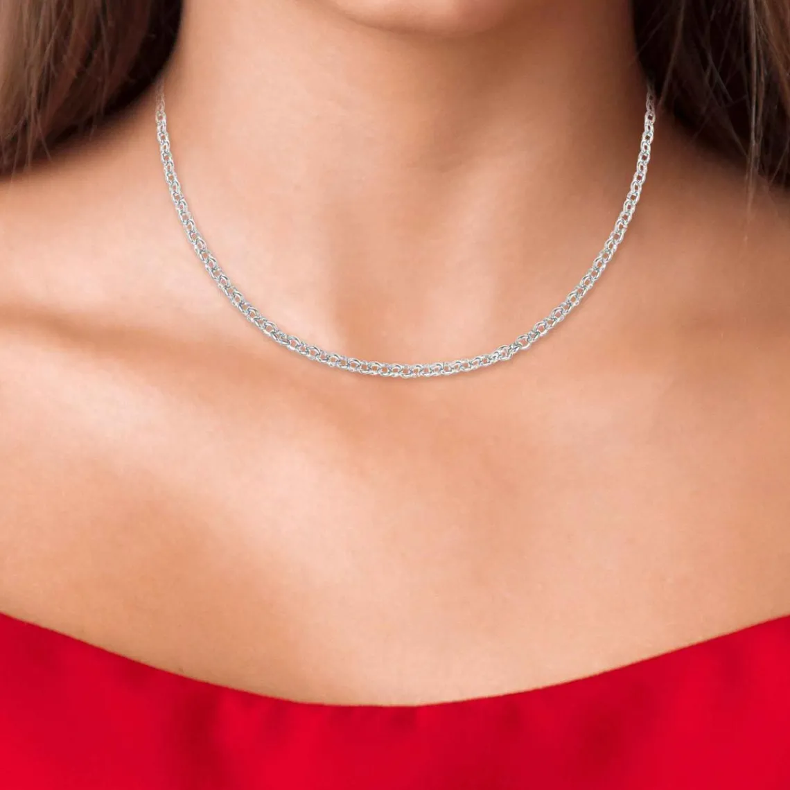 Angèle M Bijoux Collier femme Angèle M B2378-ARGENT - Acier Argent | Femme Collier Et Pendentif