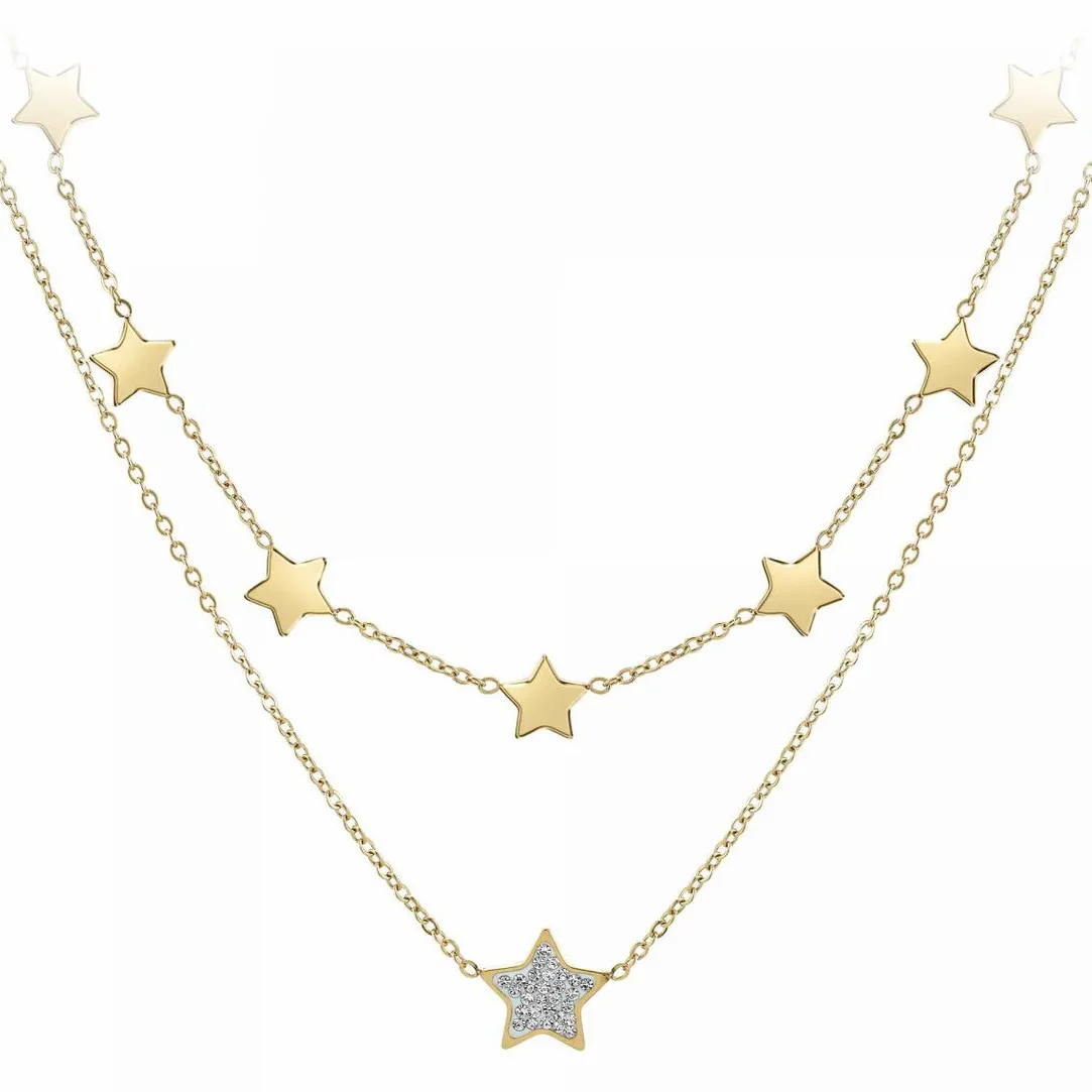Angèle M Bijoux Collier femme Angèle M B2761-DORE - Acier Doré | Femme Collier Et Pendentif