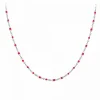 Angèle M Bijoux Collier femme Angèle M - B2380-ROUGE Acier Argent | Femme Collier Et Pendentif