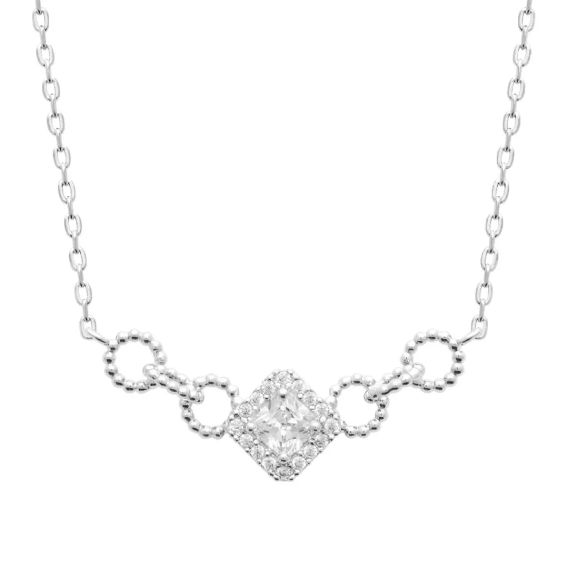 Maison de la Bijouterie Collier femme argent fantaisie oxydes VW3U4445 | Femme Collier Et Pendentif