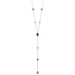 Maison de la Bijouterie Collier femme argent oxydes vertes VW3V4Z45 | Femme Collier Et Pendentif