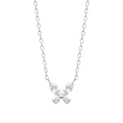 Maison de la Bijouterie Collier femme argent pendentif papillon VW3VV345 | Femme Collier Et Pendentif