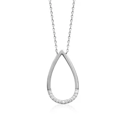 Maison de la Bijouterie Collier femme argent pendentif goutte VW30YV45 | Femme Collier Et Pendentif