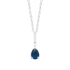 Maison de la Bijouterie Collier femme argent pendentif goutte bleue nuit VW3UWV45 | Femme Collier Et Pendentif