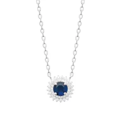 Maison de la Bijouterie Collier femme argent pendentif pierre bleue VW3UVZ45 | Femme Collier Et Pendentif