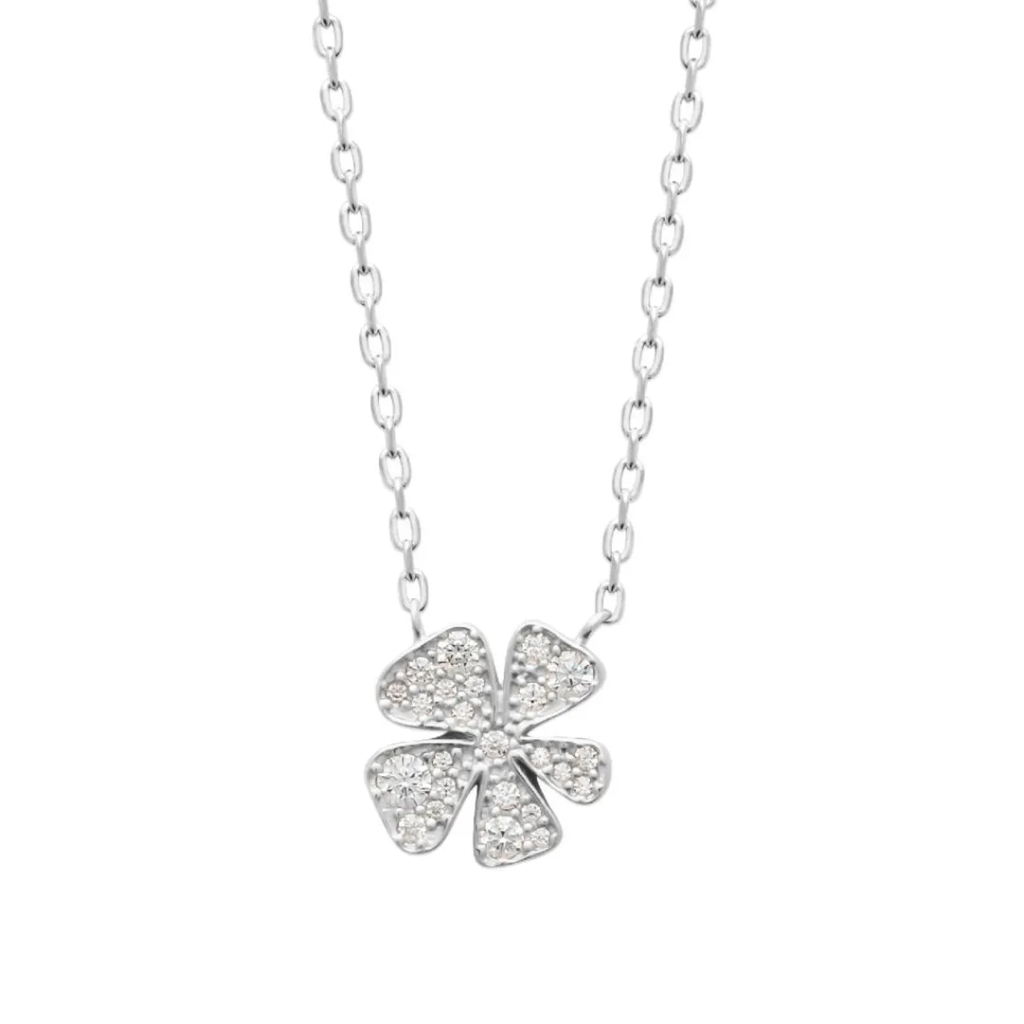 Maison de la Bijouterie Collier femme argent pendentif trèfle oxyde VW3W5W45 | Femme Collier Et Pendentif