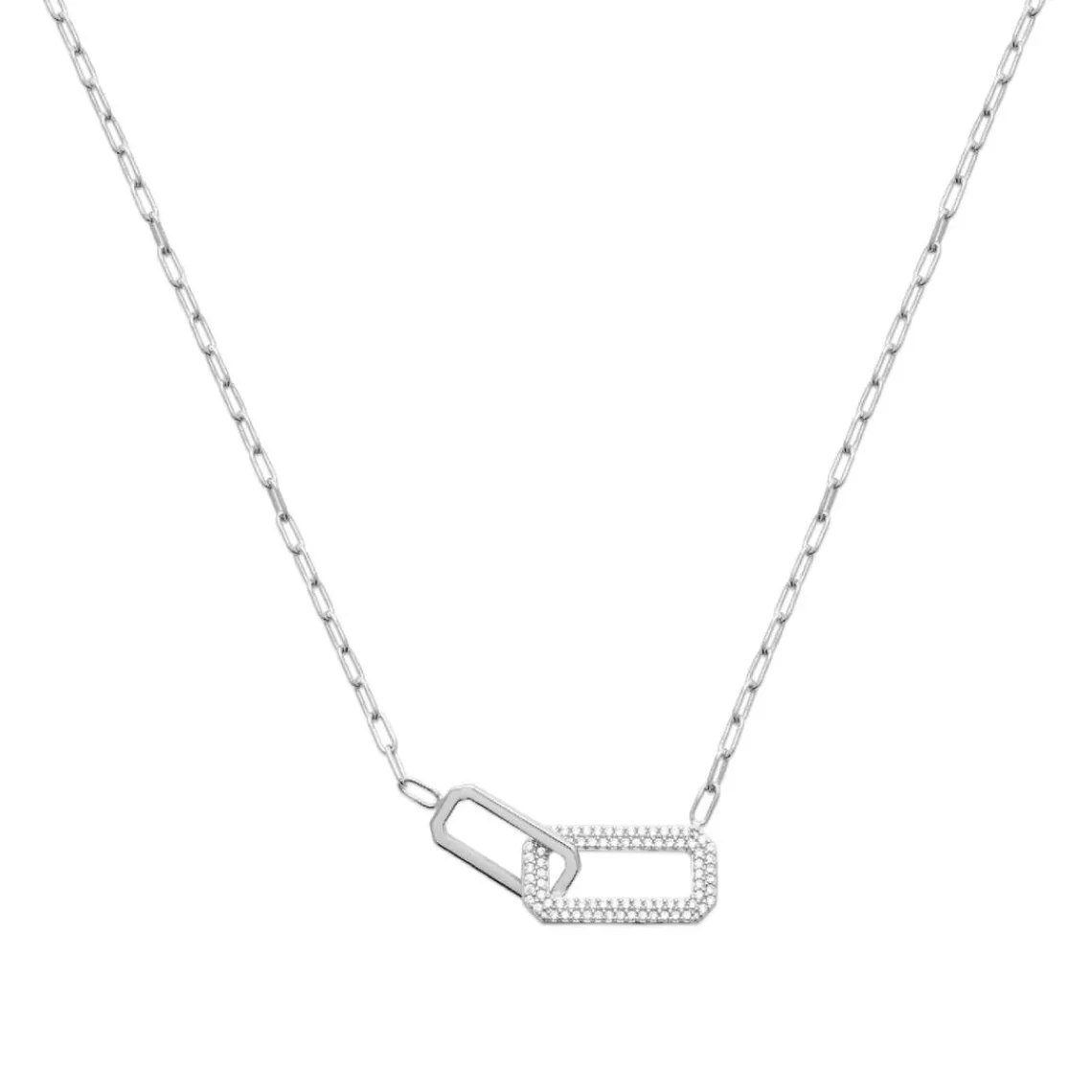 Maison de la Bijouterie Collier femme argent pendentif rectangulaire VW350W45 | Femme Collier Et Pendentif