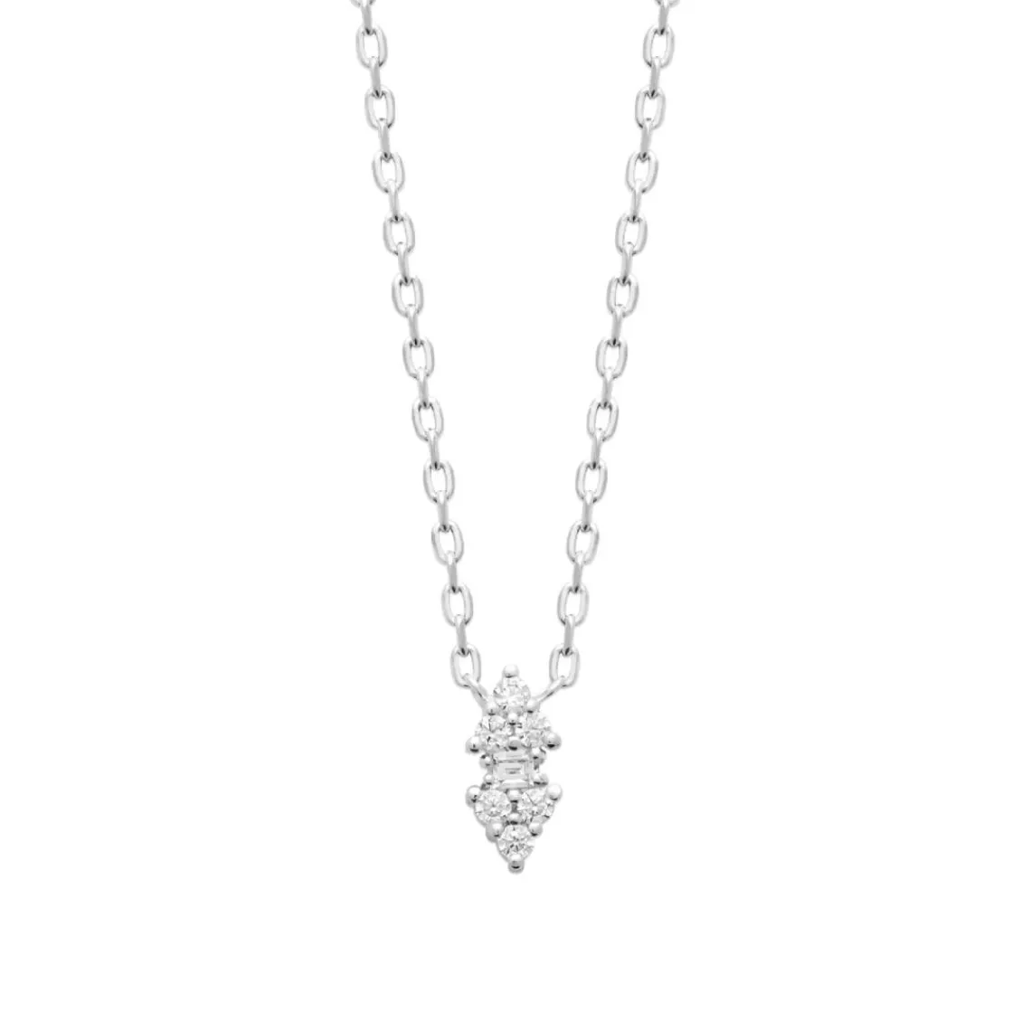 Maison de la Bijouterie Collier femme argent pendentif oxyde de zirconium VW3W6345 | Femme Collier Et Pendentif