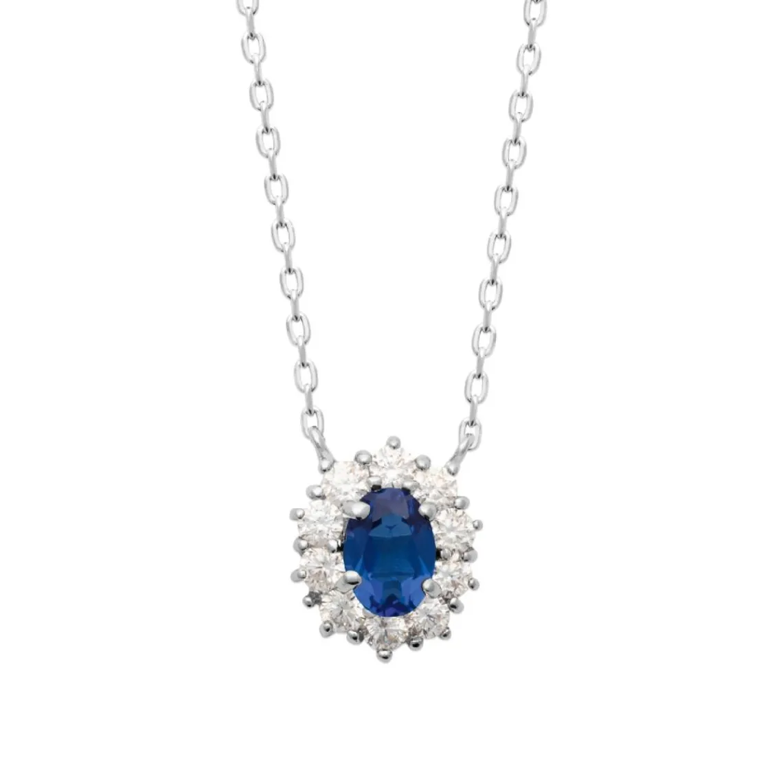 Maison de la Bijouterie Collier femme argent pierre bleue VW36Z545 | Femme Collier Et Pendentif