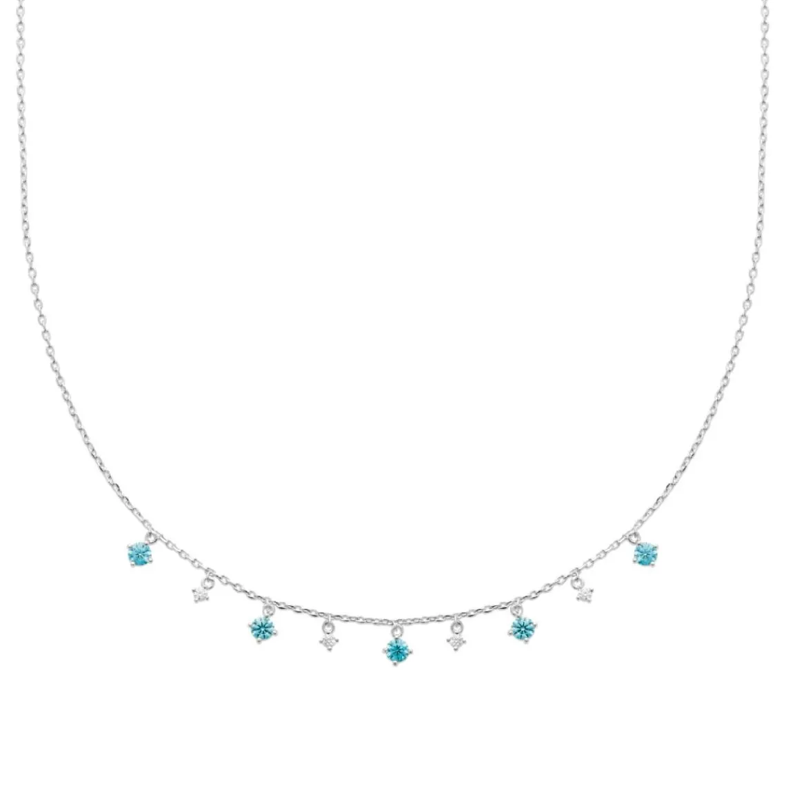 Maison de la Bijouterie Collier femme argent pierres bleues VW3W4W45 | Femme Collier Et Pendentif
