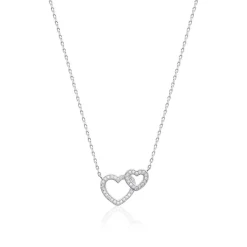 Maison de la Bijouterie Collier femme argent rhodié blanc micro serti - VWZ6V645 | Femme Collier Et Pendentif