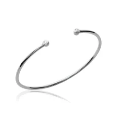Maison de la Bijouterie Collier femme argent rhodié blanc serti clos serti classique - VWZ65656 | Femme Bracelet