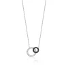 Maison de la Bijouterie Collier femme argent rhodié teinté serti griffe - VWZ5VU45 | Femme Collier Et Pendentif