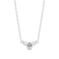 Maison de la Bijouterie Collier femme argent serti clos VW3VVV45 | Femme Collier Et Pendentif