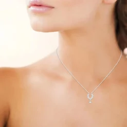 Maison de la Bijouterie Collier femme argent serti clos oxyde VW404V45 | Femme Collier Et Pendentif