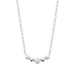 Maison de la Bijouterie Collier femme argent serti clos oxyde VW3W4045 | Femme Collier Et Pendentif
