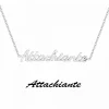Athème Collier femme - B2689-ARGENT-ATTACHIANTE Acier Argent | Femme Collier Et Pendentif