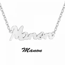 Athème Collier Femme - B2689-ARGENT-MANON Acier Argent | Femme Collier Et Pendentif