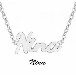 Athème Collier Femme B2689-ARGENT-NINA - Acier Argent | Femme Collier Et Pendentif