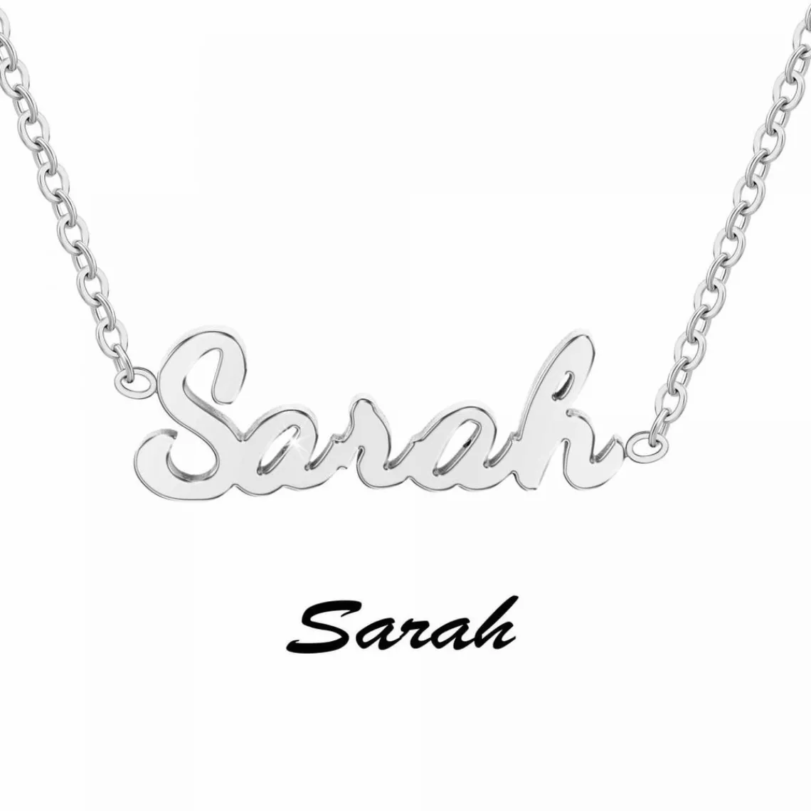 Athème Collier Femme - B2689-ARGENT-SARAH Acier Argent | Femme Collier Et Pendentif