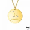Athème Collier femme - B2449-CANCER Acier Doré | Femme Collier Et Pendentif