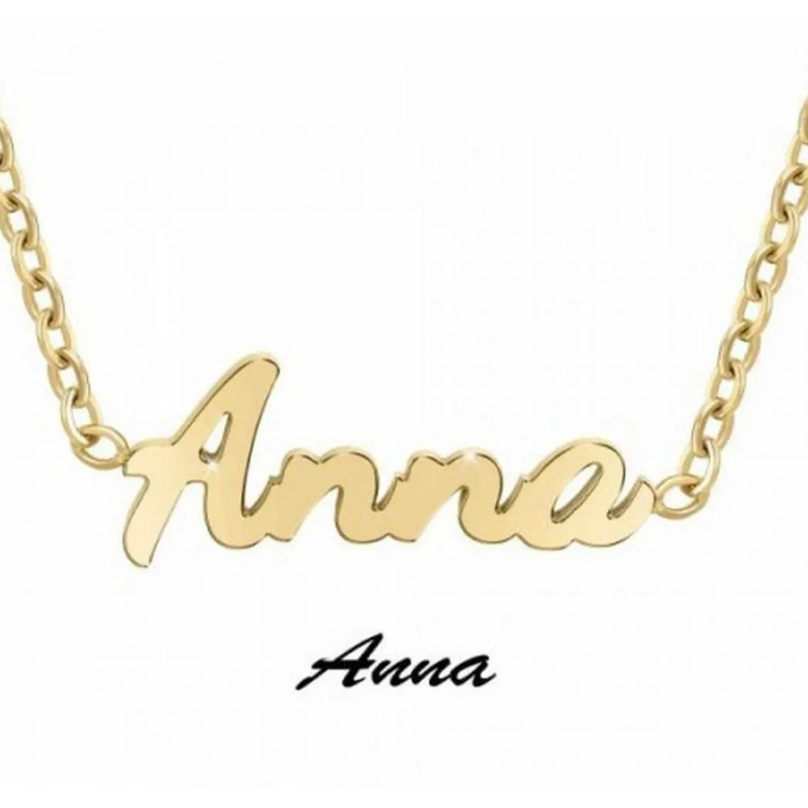 Athème Collier Femme - B2689-DORE-ANNA Acier Doré | Femme Collier Et Pendentif