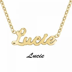 Athème Collier Femme - B2689-DORE-LUCIE Acier Doré | Femme Collier Et Pendentif