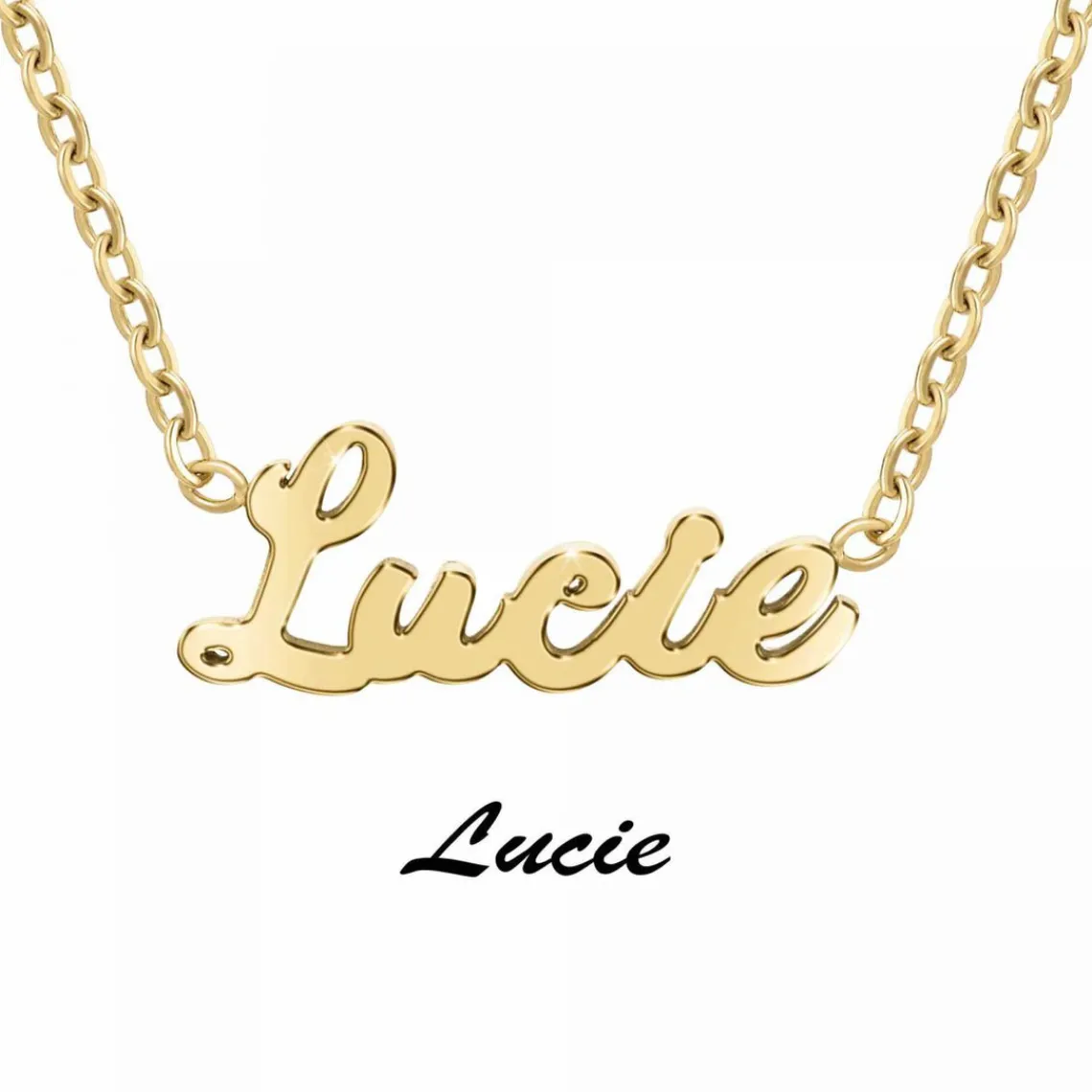 Athème Collier Femme - B2689-DORE-LUCIE Acier Doré | Femme Collier Et Pendentif