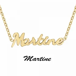 Athème Collier Femme - B2689-DORE-MARTINE Acier Doré | Femme Collier Et Pendentif