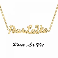 Athème Collier Femme - B2689-DORE-POURLAVIE Acier Doré | Femme Collier Et Pendentif
